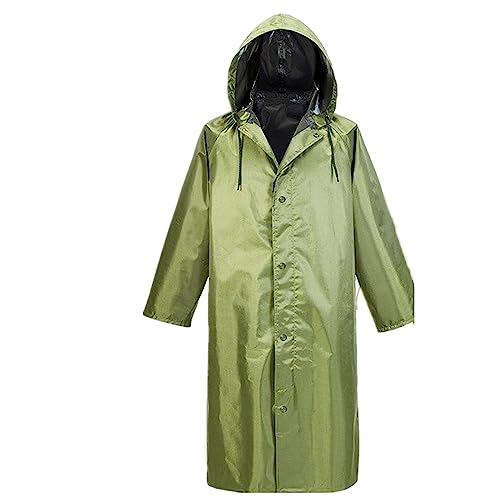 SAAKO Capa de chuva masculina longa com capuz. Capa de chuva masculina impermeável leve neutra