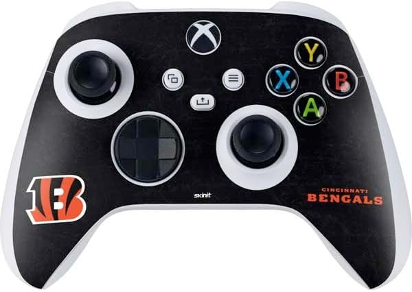 Skinit Decal Gaming Skin Compatible with Xbox Series S Controller - Officially Licensed NFL Cincinnati Bengals - Distressed Design