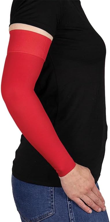 Lymphedivas Red Medical Graduated Compression Arm Sleeve for Lymphedema