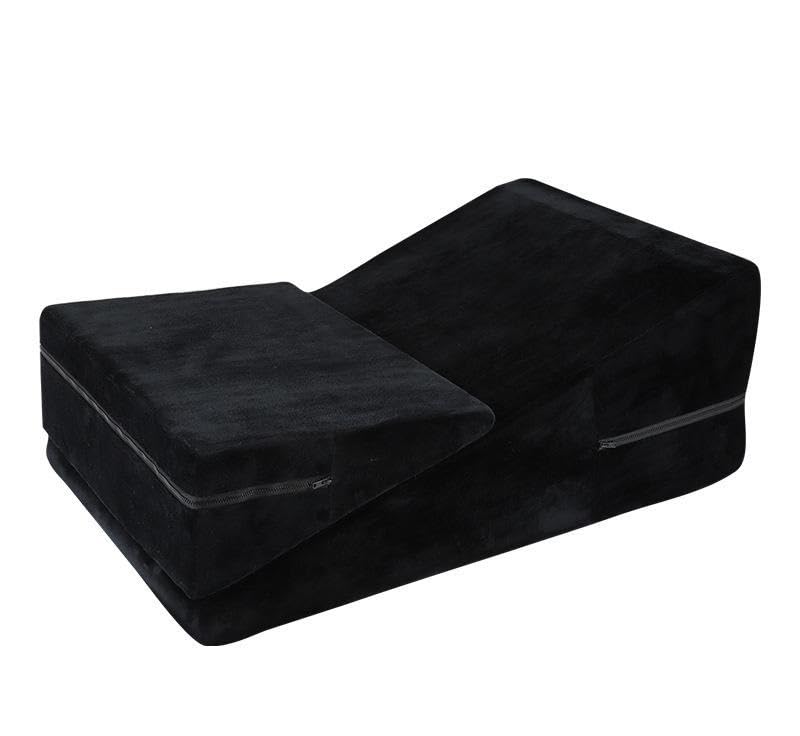 Wedge Ramp Love - Set di cuscini per coppie, colore: nero