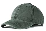 Edoneery Men Women Cotton Adjustable Washed Twill Low Profile Plain Baseball Cap Hat (Army Green)