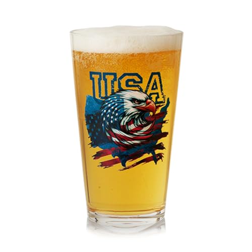 TRUE USA Eagle Pint Glass, Beer Glasses for Independence Day, 4th of July, Memorial Day, Versatile Drinkware for Beers and More, Perfect Gifts for Men, Dads, or Husbands, 16 oz, Set of 1 by TRUE - Image 5