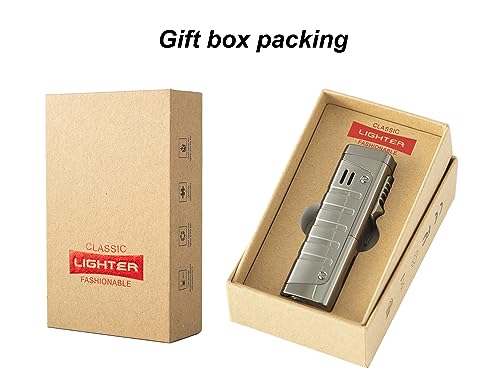Encendedor de Mecha Triple con Cortapuros y Funda de Cuero miniatura 5