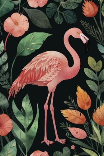 Flamingo im Garten – Blumen und Pflanzen: Tagebuch, Notizbuch,...