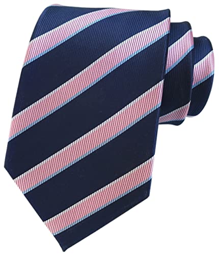 Image of Elfeves Men's Modern Striped Patterned Formal Ties College Daily Woven Neckties