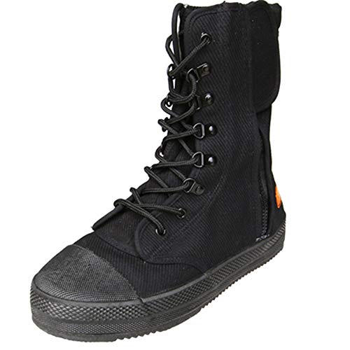 Protective equipment Männer Rohr Sommer Outdoor Klettern Rettungsschuhe, Leinwand atmungsaktive Trainingsschuhe, Feuer Kampftraining, Gummi weichen Boden, ausgekleidet Stahlschuhe