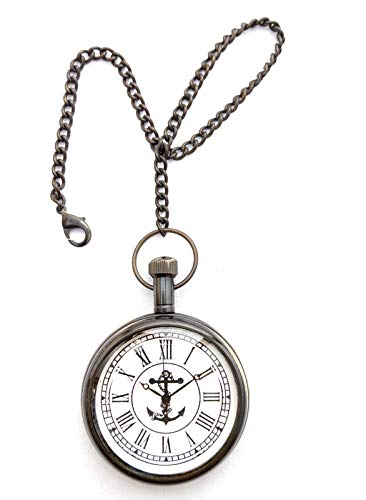 Antique Pocket Watch (Anchor Dial Brass Gold Black) Royal Look Indian Handicraft Premium Gift Item - Made in India Product-image-2