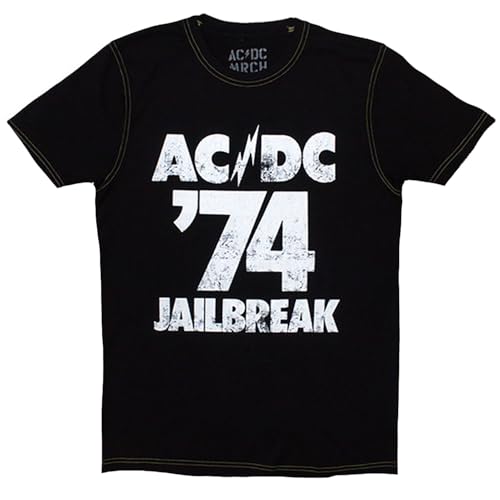 T-shirt AC/DC 74 Jailbreak pour vibrer en festival et concert rock
