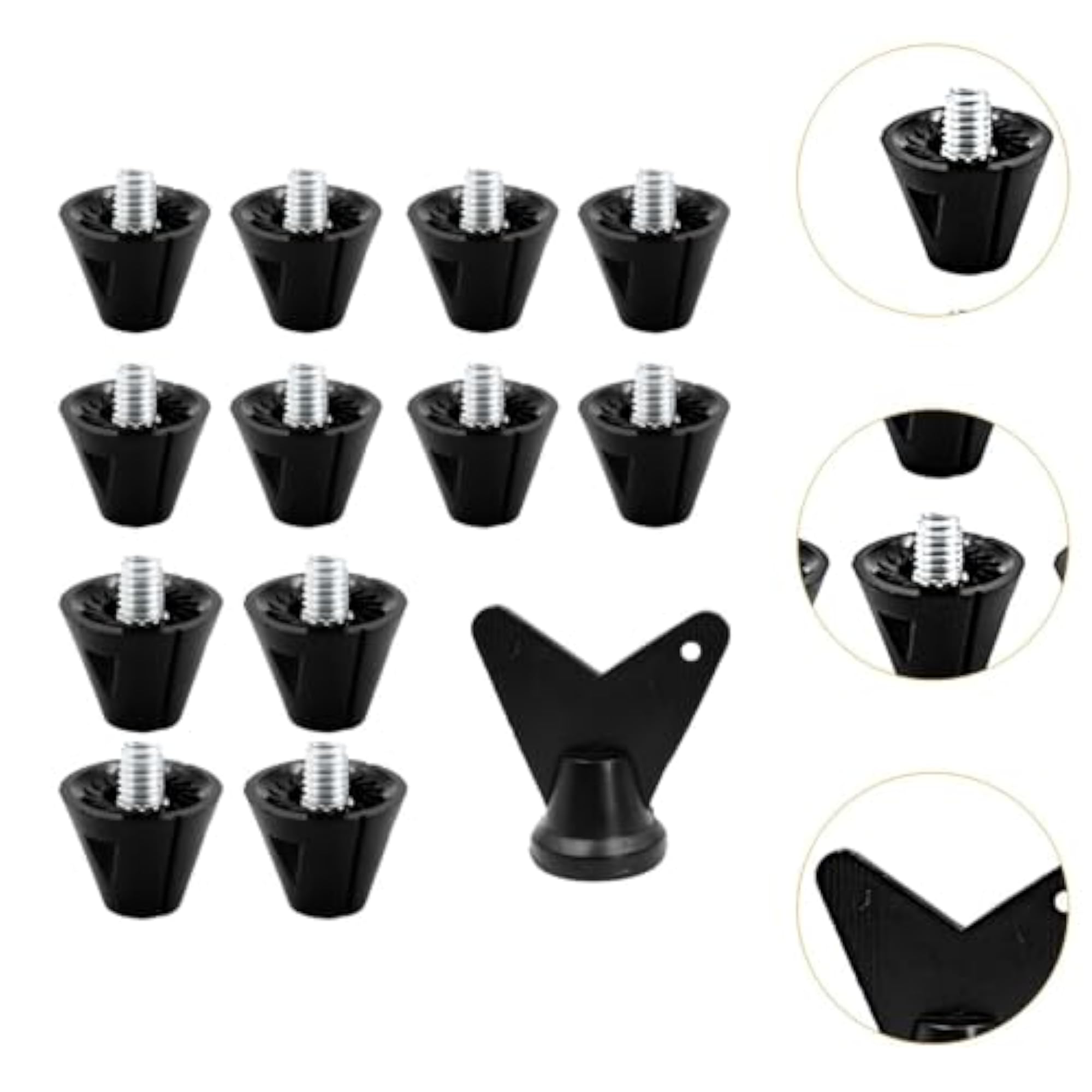 12 Pieces Football Boot Spikes, Stable Soccer Studs