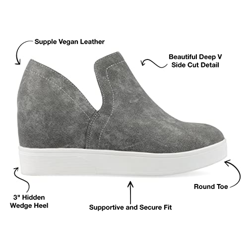 Journee Women's Cardi Sneaker Wedge2