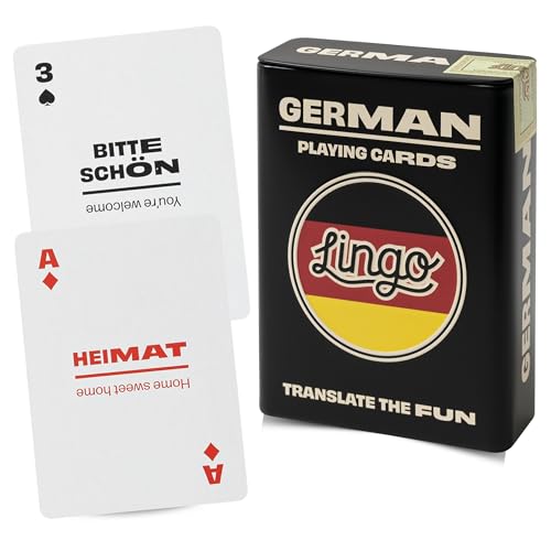 Naipes de poker Lingo en caja metálica premium