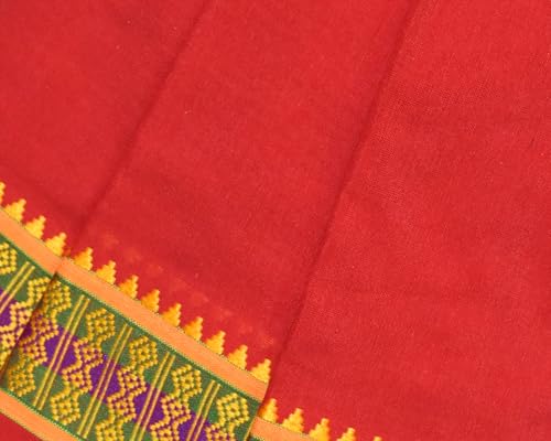 Image of TUNI MANI Men's Panchakacham Dhoti with Angavasthram with Zari Border, Cotton, Size: 9 X 5 (4.0mtr Dhoti, 2.25mtr Towel)