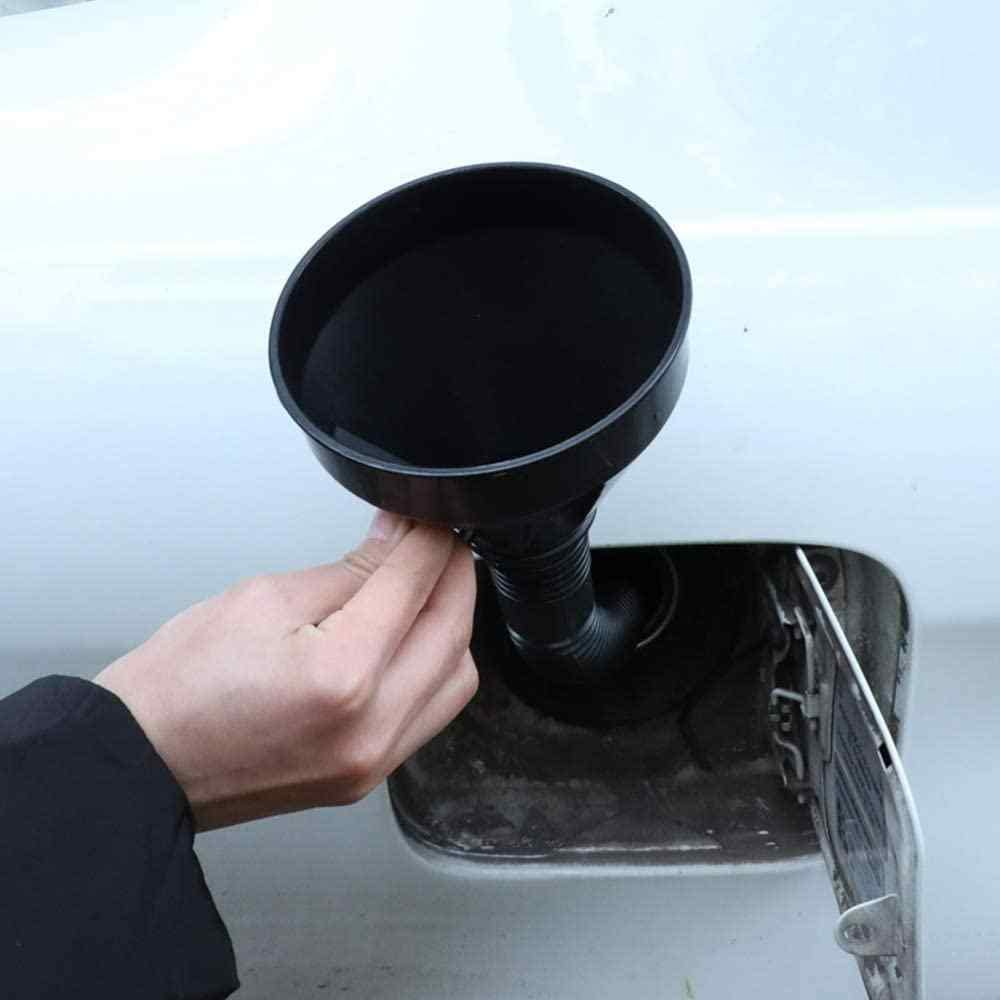 AUTOZOCO Embudo para Gasolina con Filtro, Embudo combustible, Cuello Flexible, Apto para llenado de Gasolina, Aceite y Diesel para Coches y Motocicletas, 13,5cm diámetro, capacidad 1,2 litros