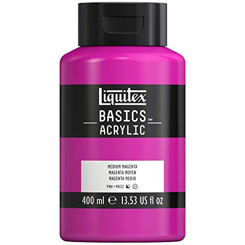 Liquitex Basics Acrylic Paint Colours, 13.5-oz Bottle, Medium Magenta