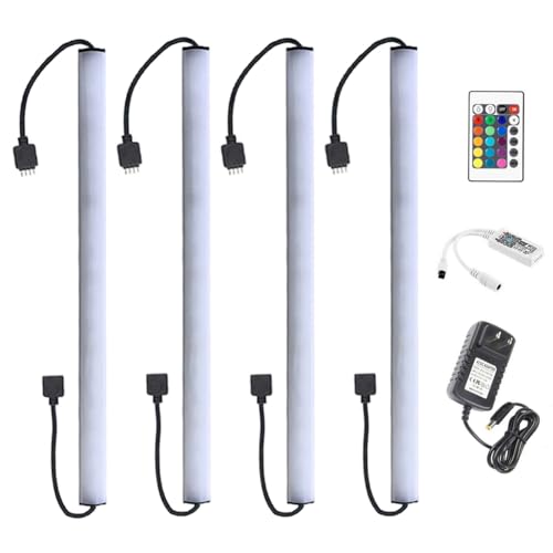 AFONLI LED Under Cabinet Lighting, Dimmable Under Counter LED Light Bar, WiFi Wireless Smart Phone APP Controlled, 12 inch Closet Light 4 Panels, RGBW, Compatible with Android, iOS and Alexa