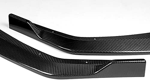HYPERSPEED Real Carbon Fiber Front Bumper Spoiler Lip 3PCS GT-Style Fit for 2018 2019 2020 2021 2022 2023 Ford Mustang, Car Mods Exterior Accessories Replacement Assembly, Air Chin Body Kit Splitter