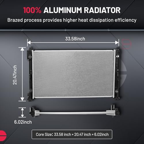 Image of BDFHYK CU2950 Aluminum Radiator for Jeep Compass, Patriot 2007-2017