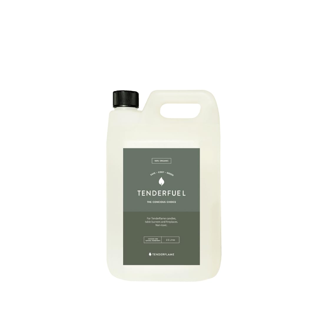 Tenderflame Tenderfuel Organic Huile de Recharge 2.5L, Non Toxique, ininflammable, écologique, sans Danger pour la Flamme
