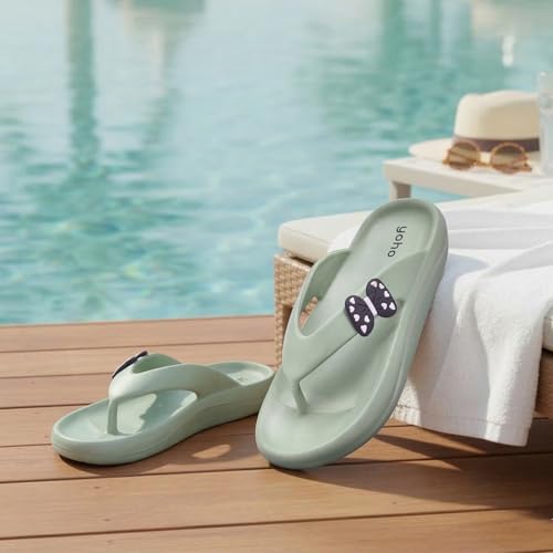 Image of YOHO PILO Slippers for Women | Lightweight & Waterproof Monsoon Footwear | Stylish & Comfortable Chhapal | Soft Orthopedic Flip-Flops, Daily Use Bathroom Slippers
