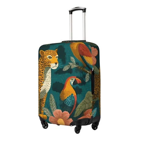 Forests And Animals Elastic Travel Luggage Cover, Washable Spandex Suitcase Protector, Anti-Scratch Fits 18-32 Inch2