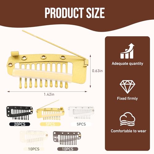 50 piezas de Clips Chunni con alfiler de seguridad miniatura 2