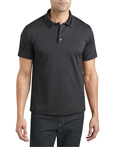 Dickies Men's Short Sleeve Performance Polo, Black, Medium