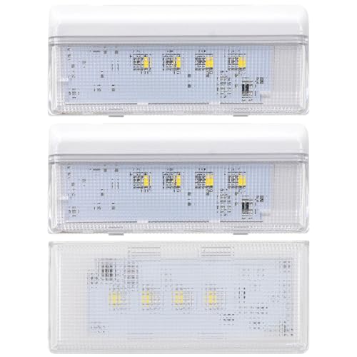 GYOFFULL W10515058 1Pc & W10515057 2Pcs Refrigerator LED Light Control Board With Cover Light Module Replacement Compatible With Whirlpool Kenmore Maytag