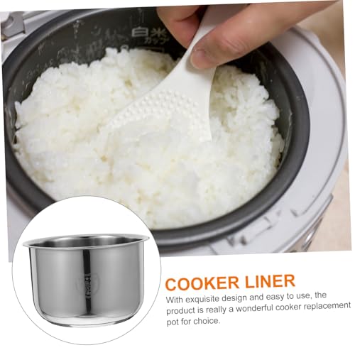 DECHOUS Stainless Steel Rice Cooker Inner Pot with Multi-Functional Capacity for Cooking Pot Replacements and Effortless Cleaning - Image 3