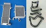 For RVF400 NC35 or NC30 VFR400 Aluminum Radiator + Silicone Hose (Black)