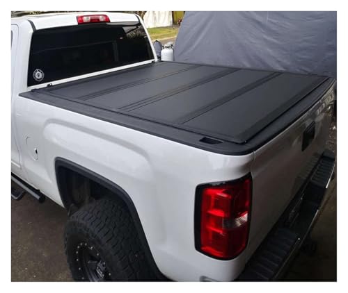 AJHJET Cubierta Carga para Toyota para Hilux para Revo para Vigo para Tundra para Tacoma Cubierta Enrollable Cuatro Pliegues Cubierta Rígida para Caja Camioneta Cortina Maletero