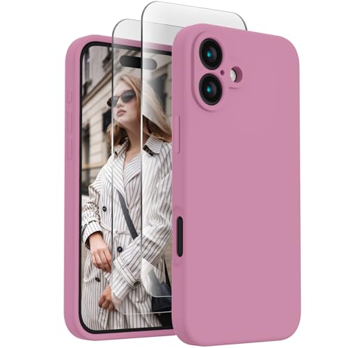 Image of FireNova Designed for iPhone 16 Plus Case, Silicone Upgraded [Camera Protection] Case, Soft Anti-Scratch Microfiber Lining Inside, 6.7 inch, Lilac Purple