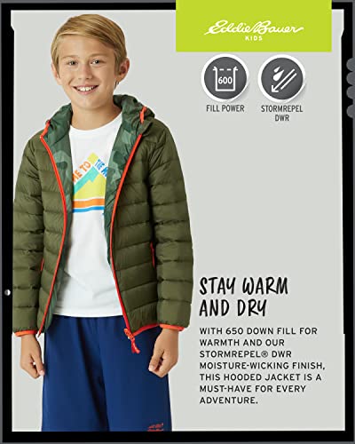 Image of Eddie Bauer Kids' Reversible Jacket - Weather Resistant Quilted Down Coat for Boys and Girls (3-20)