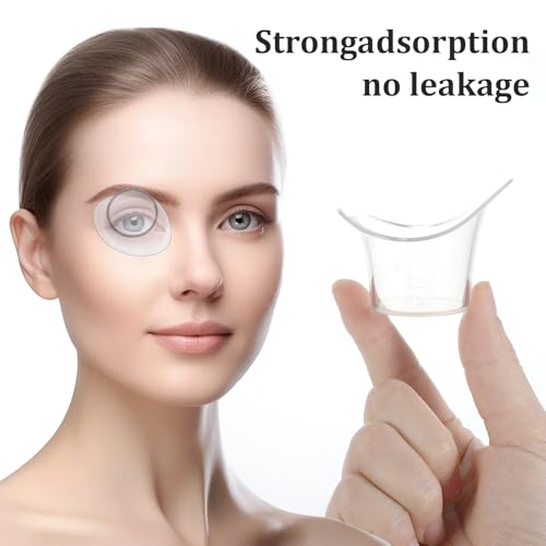 2 Stücke 8ml Silikon Augen Bade Augenspülbecher Tasse AugenspüLung Weiche Augen Waschschale Augendusche Wiederverwendbar Badewanne Tragbare Augenbadewanne für Brillen Pflege Beruhigung Müder