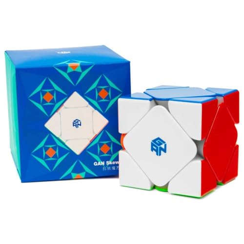 Image of GAN Skewb Enhanced Magnetic Speed Cube | UV Coated Glossy Finish, Core Magnets & GES Pro Dual Adjustment | Lightest 79g Design & 90 Corner Cutting