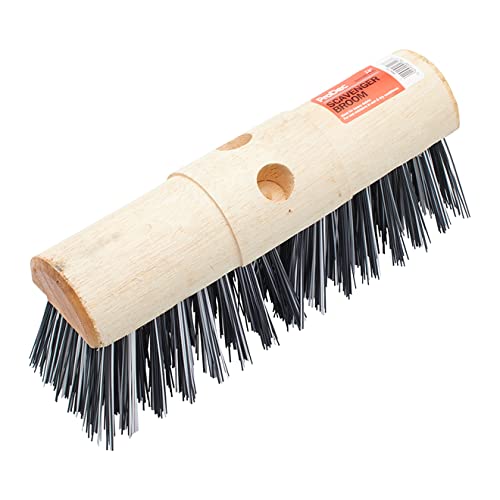 ProDec 13 Inch Synthetic Fibre Scavenger Broom Head for Heavy Duty Outdoor Sweeping, Brown - Image 2