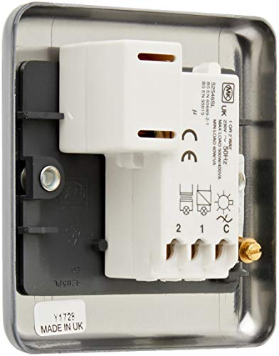 MK K1551BRCLV 1G Single 2-Way 60W - 500W Dimmer - Brushed Chrome - Image 2