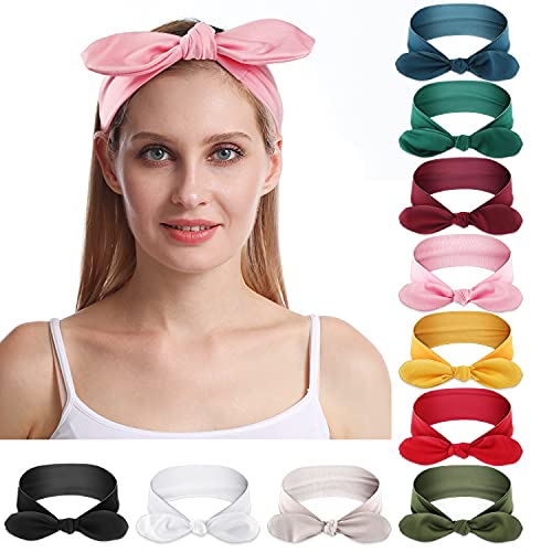 Headbands for Women,10 PCS Women's Head Bands Sport Workout Yoga Sweat Headband for Women Stretchy Cloth Fashion Bow Headbands Headbands for Women,10 PCS Women's Head Bands Sport Workout Yoga Sweat Headband for Women Stretchy Cloth Fashion Bow Headbands