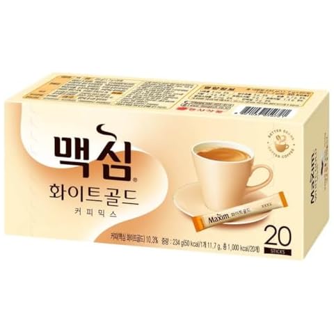 Dongsuh Maxim Mocha White Gold Coffee Mix 12G X 20 Sticks Cover