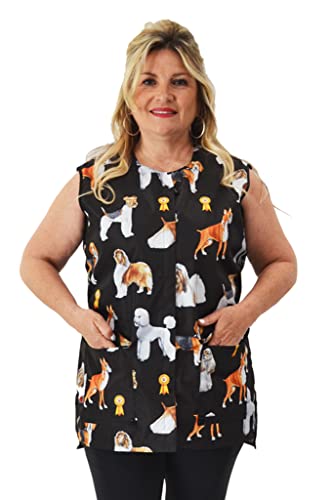 Ladybird Line Dog Groups Waterproof Pet Grooming Vest for Pet Groomers (3X-Large)