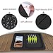 HWIMARINE Boat Dash Pad with 2 Compartments, Cell Phone Dashboard Organizer for Fishing, Boating, Sea Deck Tools with Adhesive Back, 1 Pc (Black)