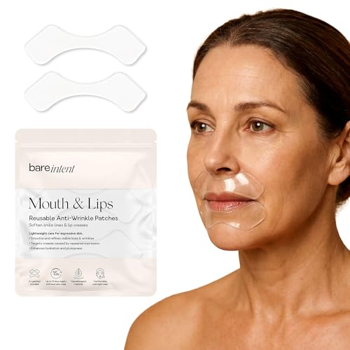 Bare Intent Reusable Anti-Wrinkle Patches for Mouth & Lip | Hypoallergenic, Moisturizing & Smoothing...