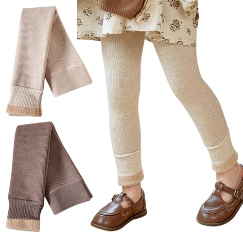 Leggings polaire fille pour éviter le froid pantalon thermique doublé coton