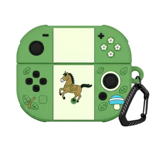 Image of Anvique Silicone Case Cover for Oneplus Nord Buds 4 Pro, Scratch Resistance, Shock Absorption, with Premium Carabiner (Horse Green T)