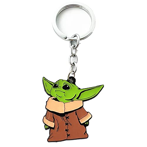 Tklpp Star War Mandalorian Keychain Zinc Alloy Anime Cartoon Yodababy Keychain For Boys Girls And Women(1) #TOP18