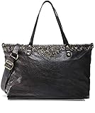 Zwei obere Griffe Campomaggi Damen Shopper-Tasche aus verziertem Leder Grau Ein Größe