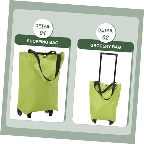 PartyKindom Einkaufstasche Zum Mitnehmen Einkaufstasche Groß Einkaufswagen Mit Rädern Faltbare Einkaufstasche Faltbare Einkaufstüte Große Einkaufstasche Wiederverwendbare Einkaufstüte Metall – Bild 4