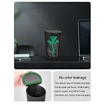 BMZX Car Trash Can with Lid Small Cup Holder Door Pocket Garbage Can Bin Trash Container Fits Auto Home Office, Black 1 Pack - Image 3