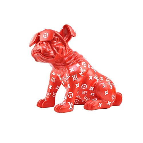 SXSYZZCL statue, Pattern Design Balloon Dog Special Statue Modern Sculpture Home Decoration Bulldog Toy Resin Art Ornament,Bulldog