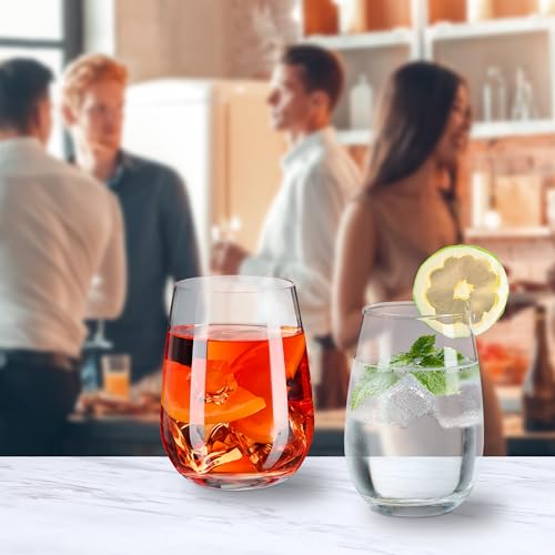 Vasos de cristal de vidrio transparente y resistente con diseño limpio 4