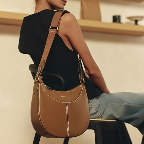 Image of Miraggio Tru Hobo Bag | Women Shoulder Bag For Casual Day Look & Travel | Gift Items For Women | Solid Hobo Bags With Adjustable Statement Strap